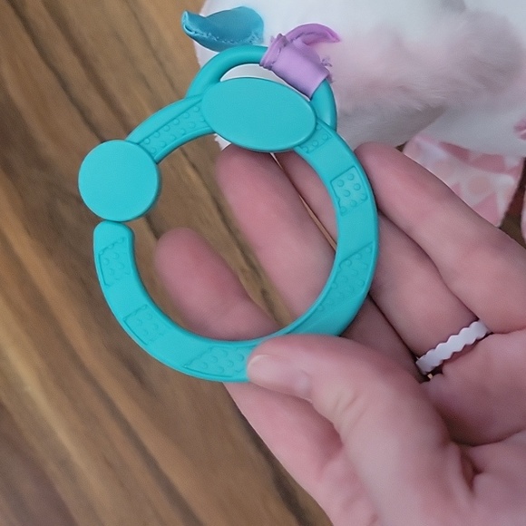 Super soft magical unicorns baby toy rattle clip on lovey lovie toy stroller - Picture 6 of 8